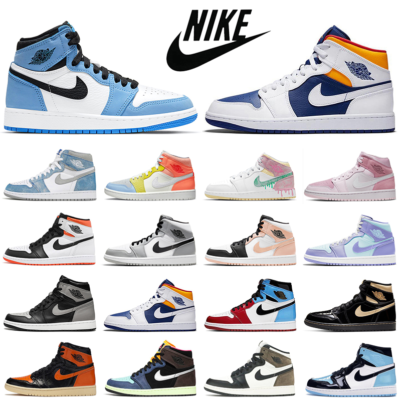 

Lower Price Hyper Royal 1s Men Basketball Shoes Jumpman 1 University Blue Arctic Orange Womens Mens Trainers Sports Sneakers size 36-46