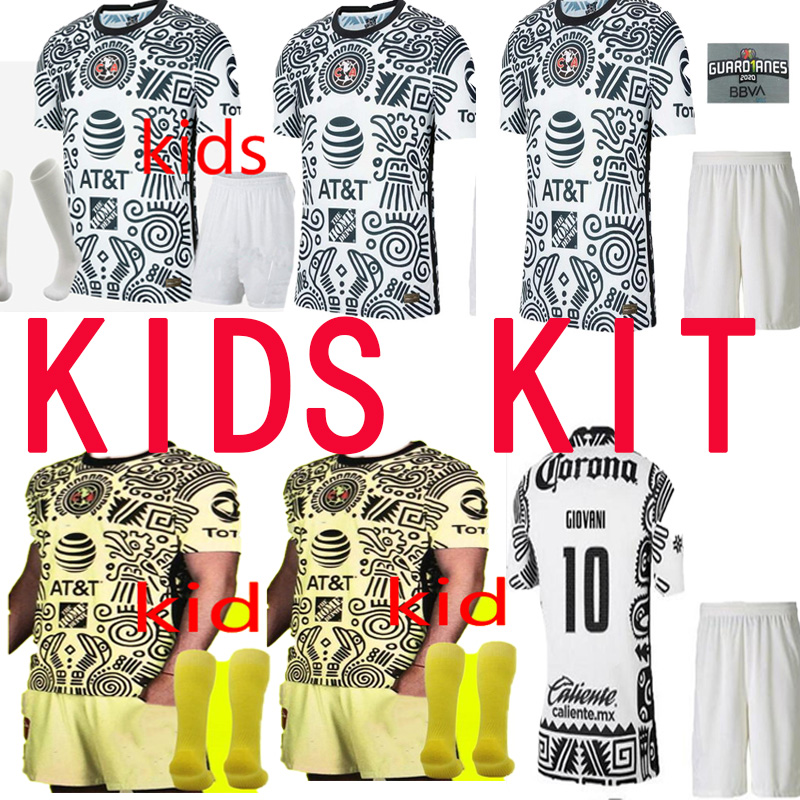 

2021 2022 Liga MX Club America third Soccer Jerseys 21 22 GIOVANI CASTILLO G. OCHOA America 3rd Goalie football shirt kids kit sets, Black