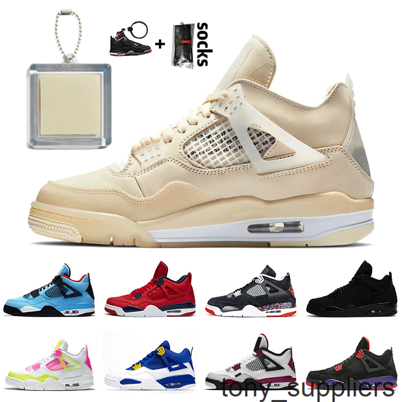 

Withe Jumpman 4 tag socks 2020-off sail 4 womens basketball shoes 4s mens trainers Retro PSGs Black Cat Bred Dio Neon Raptors sneakers
