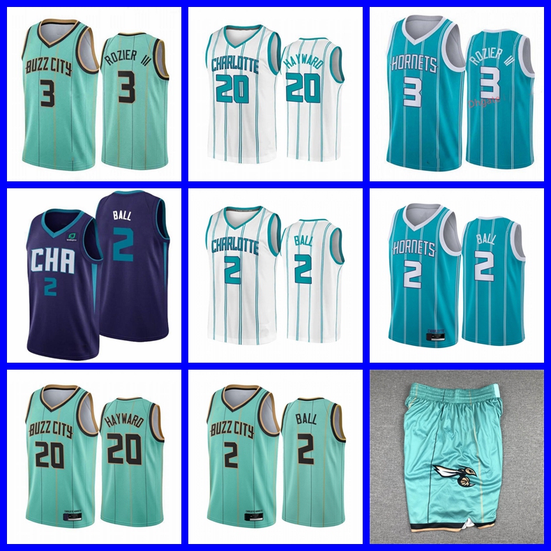 

Basketball jersey LaMelo Ball #2 2021 #3 Rozier III Gordon 20 Hayward CharlotteHornetsjersey 2021 91, Nk logo