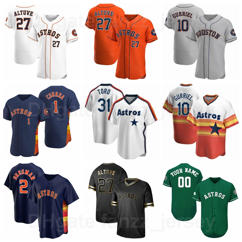 

Baseball 10 Yuli Gurriel Jersey 27 Jose Altuve 1 Carlos Correa 31 Abraham Toro 2 Alex Bregman Cool Base 23 Michael Brantley 15 Martin Maldonado Custom Name Number, Men flexbase