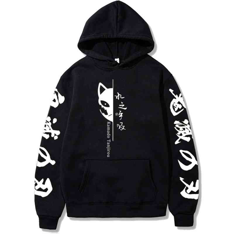 

Demon Slayer New Anime Men/women Hoodie Sabito Graphic Print Pullover Harajuku Sportswear Japanese Manga Hip Hop, Black;brown