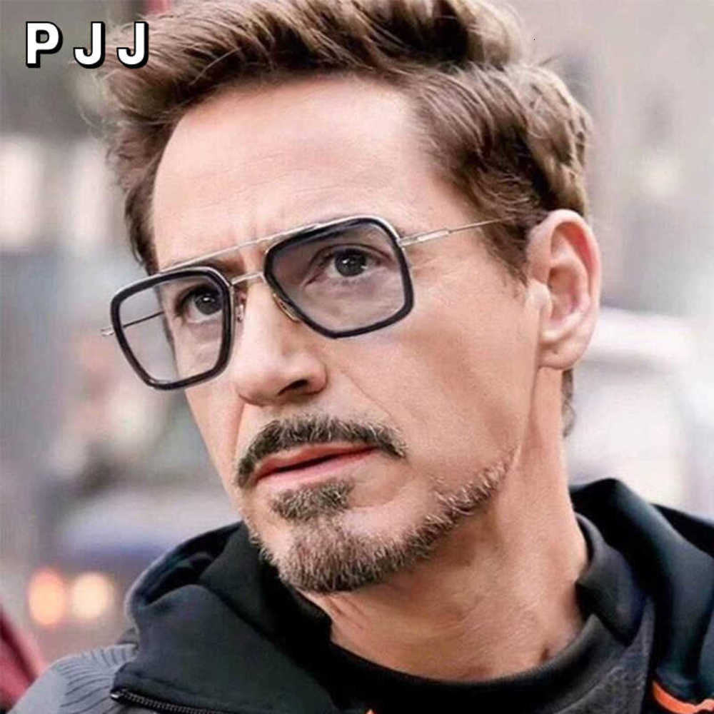

Sunglasses Luxury Fashion Avenger Tony Stark Women Style Cool Men Square Fire Design Sunglasses Retro Men's Iron, White;black