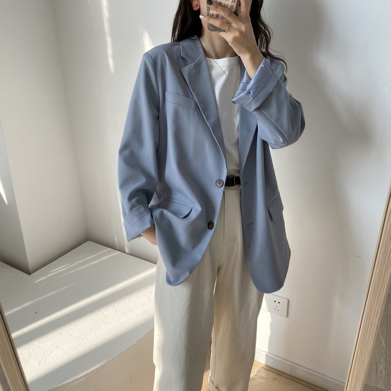 

2021 Women Spring Blazer Down Collar Tops for Female Elegant Jacket Outerwear 8c4l, Beige