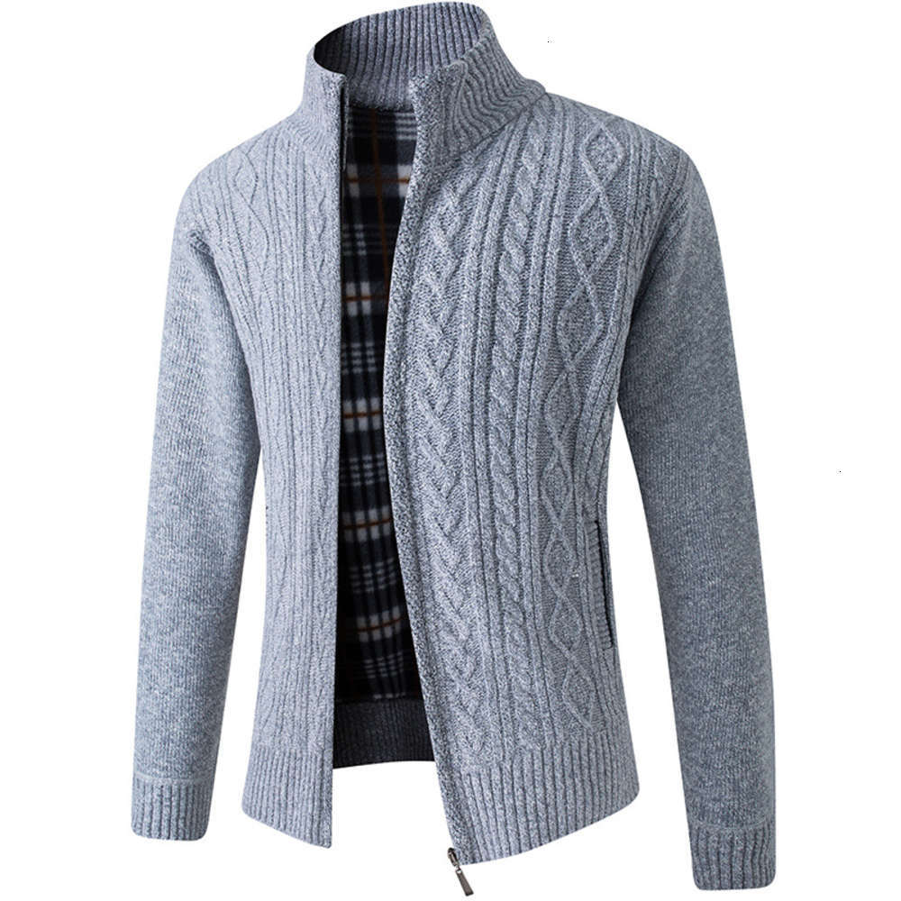

Autumn and winter 2021 stand collar cardigan loose men's sweater fashion, White;black