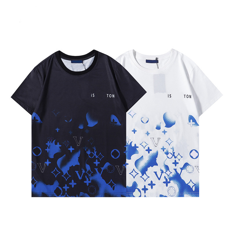 

2021 Men' Stylist Designer t shirt Fashion Alphabet-Print Summer Short Sleeve Black and White High Quality -2XL#16
