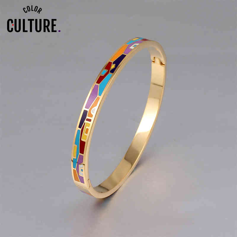 

High-grade and refined Colorful Bangles for Women Indian Style StainlSteel Bangle X0524