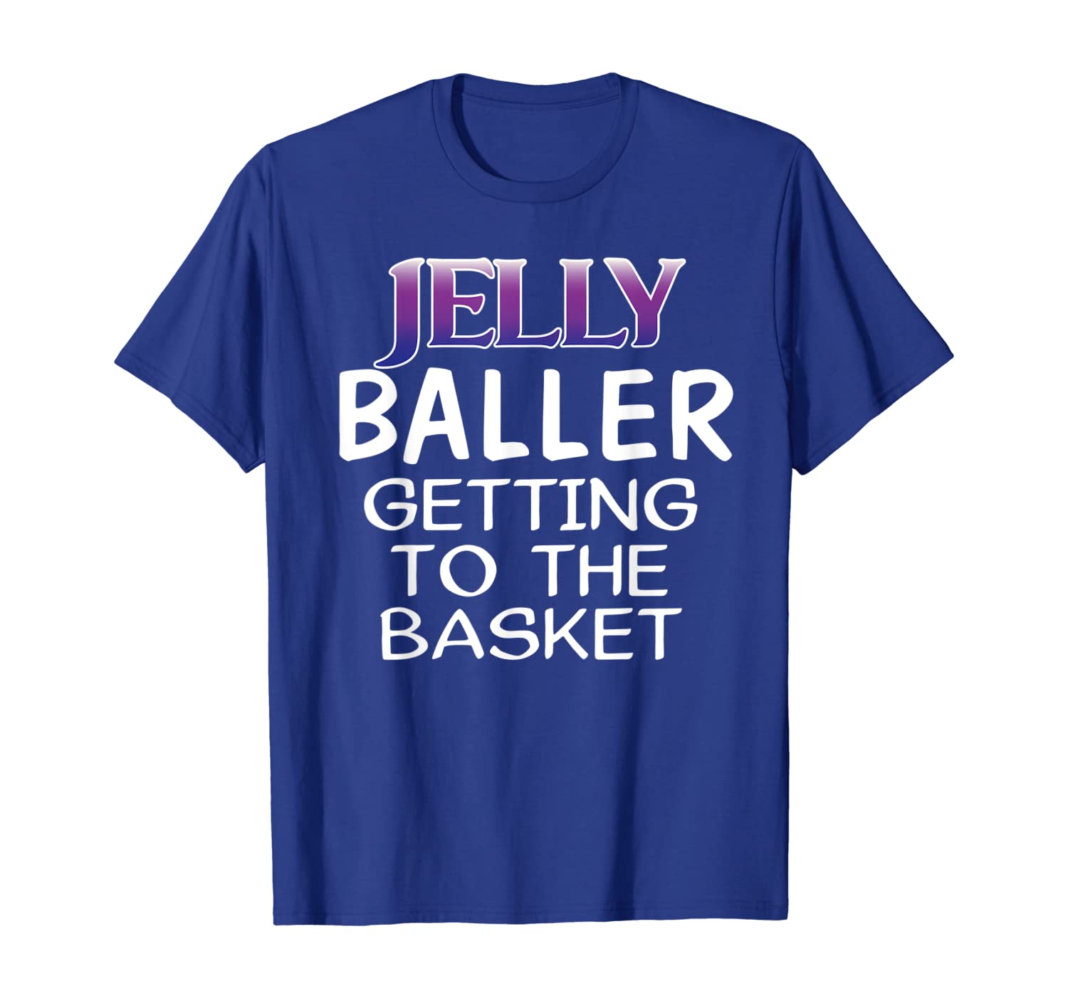 

Jelly Baller Getting To The Basket tshirt Basketball Play, White;black
