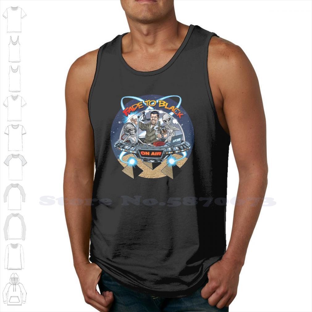 

fade to black on air jimmy church radio design custom funny tank sleeveless vest f2b citd, White;black