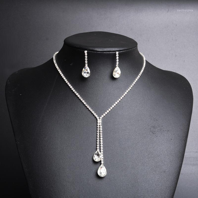 

Earrings & Necklace Jewelry Accessories,Fashion Sets. Bridal Jewelry, Wedding Crystal Set, Silver