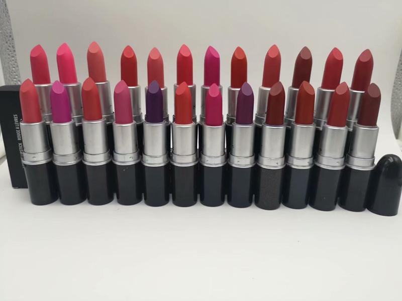 

NEW matte Lipstick Makeup Luster Retro Lipsticks Frost Sexy Matte Lipsticks 3g 24 colors lipsticks with English Name, Customize