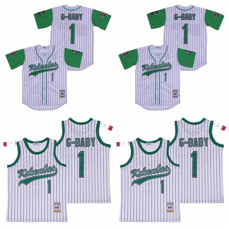 

Movie 1 G-Baby Jarius Evans Baseball Kekambas Jersey Men Cool Base Pinstripe Breathable Pure Cotton Embroidery And Sewing Team Color White