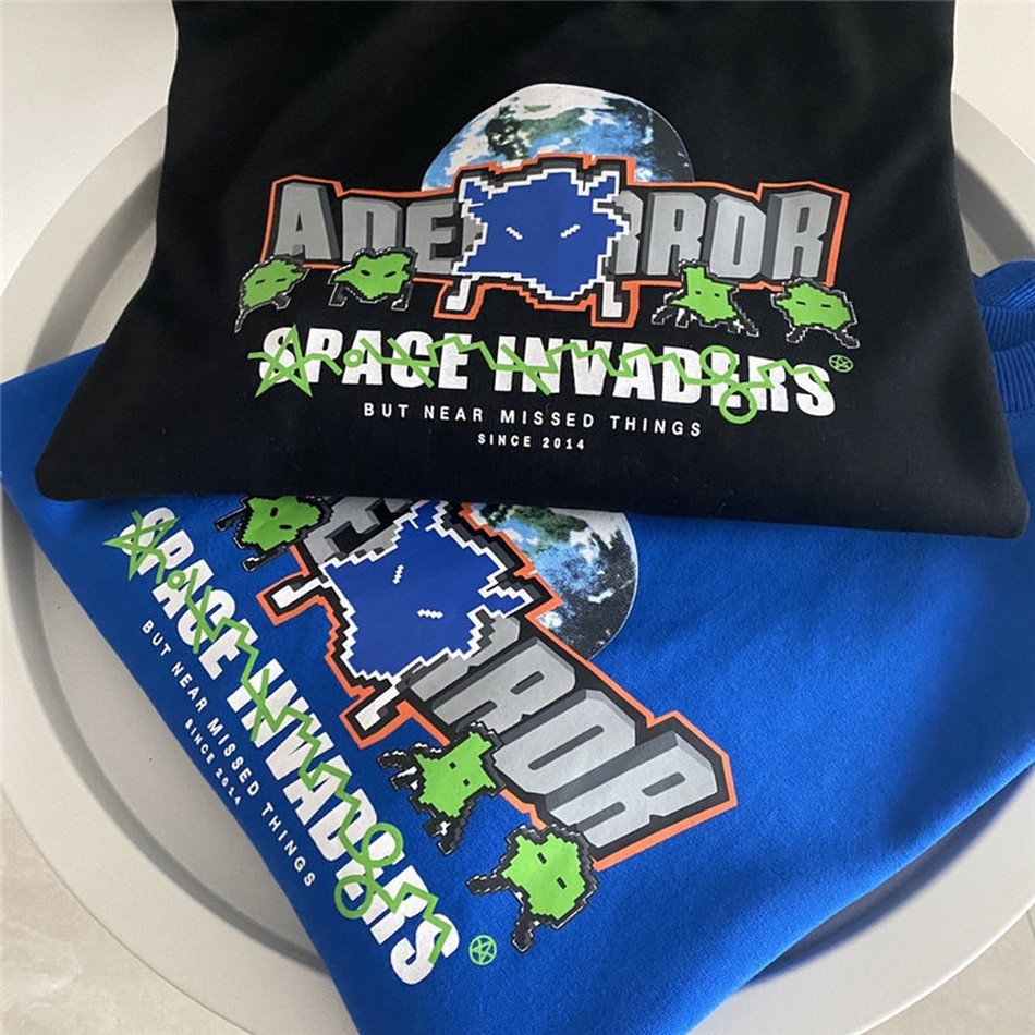 

2021 New Space Invader Adererror Pullovers Men Women 1:1 High Quality Monster Alien Invasion Series Ader Error Sweatshirts 58ua, Blue