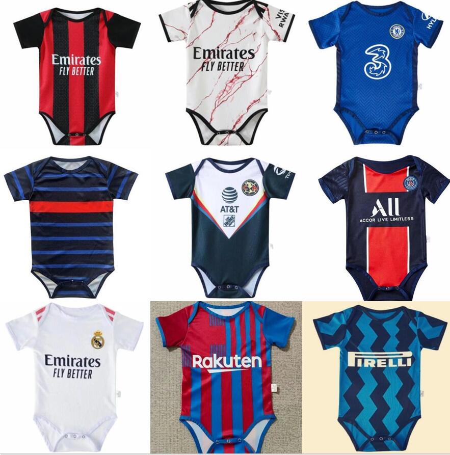

21/22 Real madrid Baby soccer jerseys 6 to 18 months football shirts Ball Infant kits Squad Bodysuit 2021 2022 clothes maillots futbol, Black;yellow