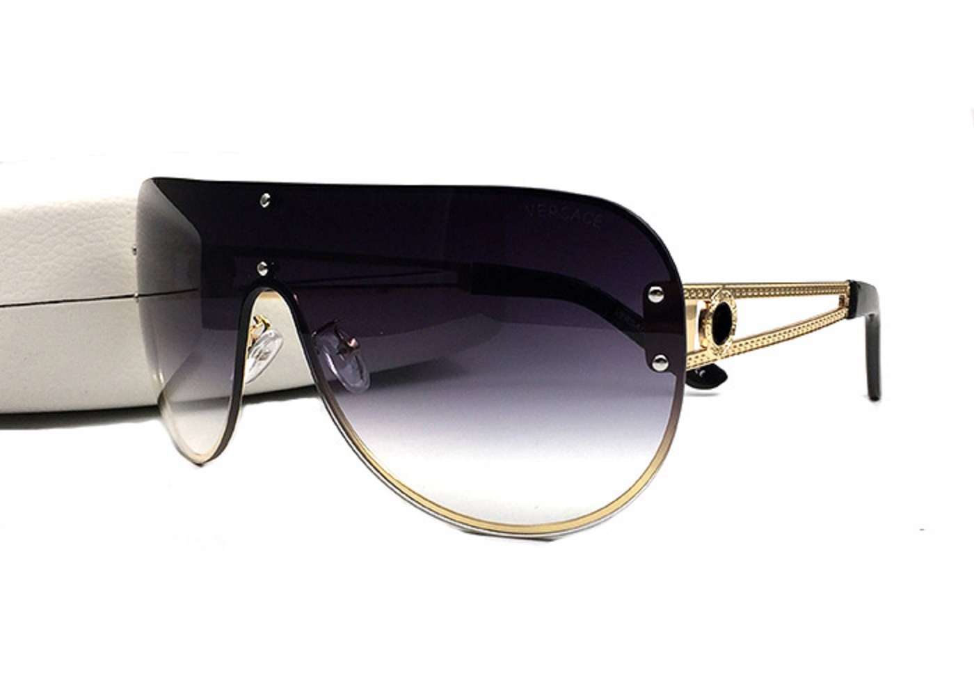 

Italy Design New Rimless Oversize Frame Metal Hollow Legs Men Women Sunglasses Outdoor Driver Shades Fashion UV Protection Eyewear With Box