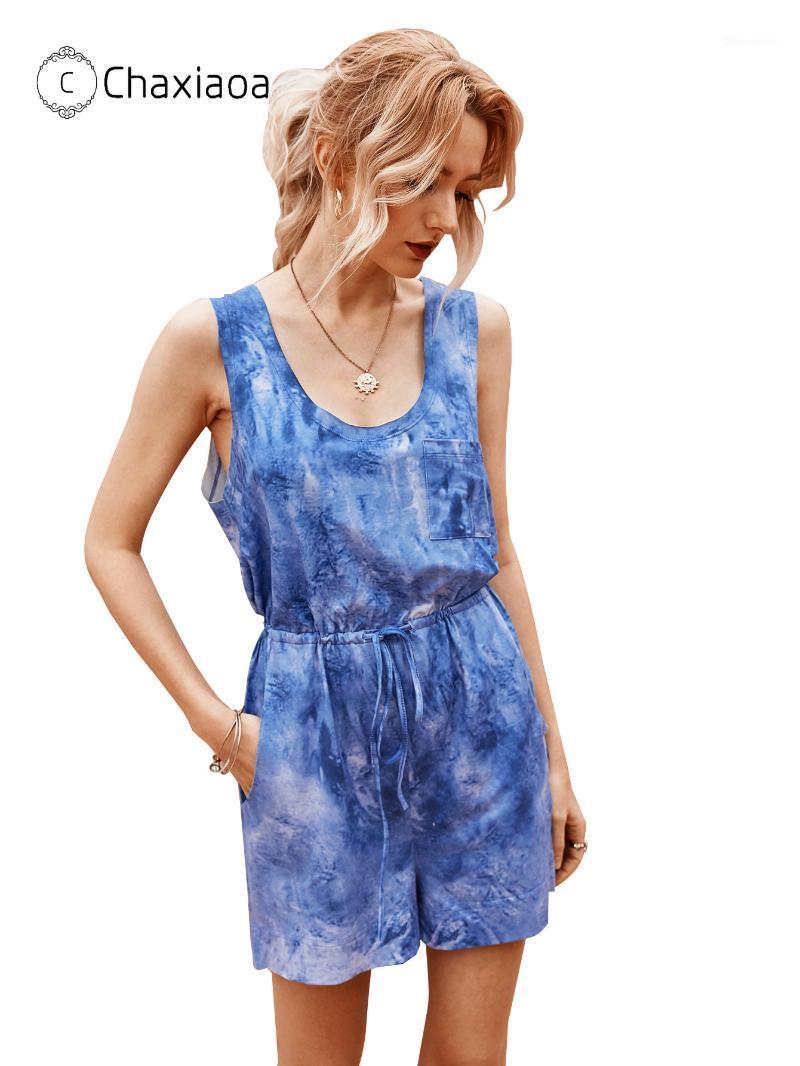 

Sexy Tie Dye Short Jumpsuits Women Casual Suits Printed One Piece Romper Bodysuit Monochrome Jumpsuit Slacks X110 Women' & Rompers, Gray