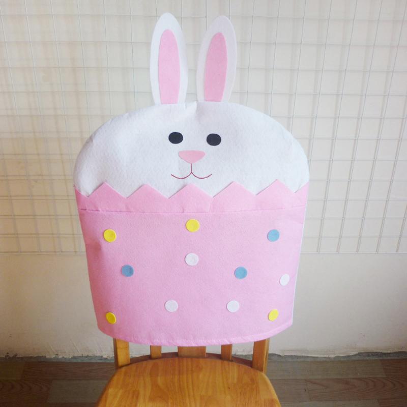 

Easter Chair Covers Kitchen Accessories Back Cute Cartoon Animal Protector Cover Slipcover Home Decoration