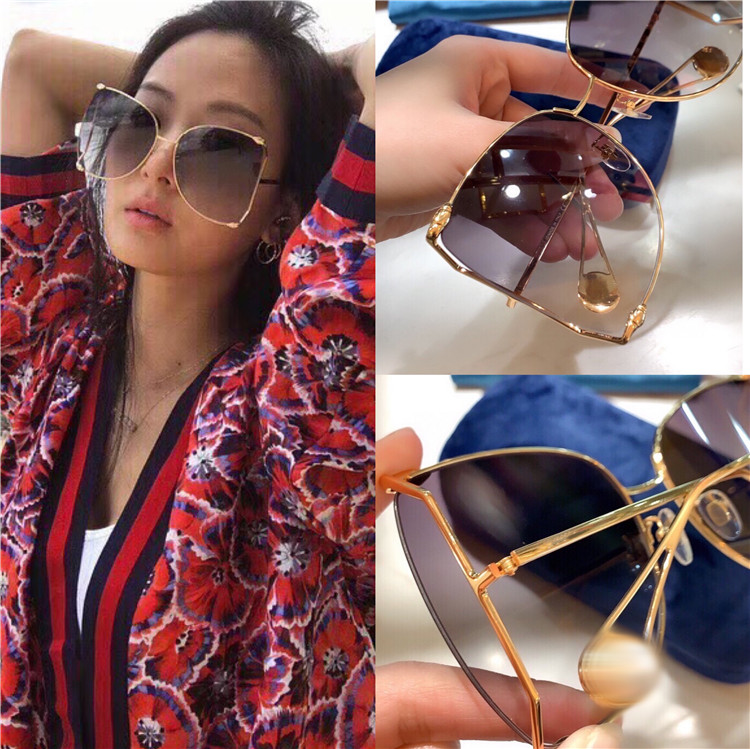 

Summer Sunglasses For Women style Anti-Ultraviolet Retro 0252 Plate Full Frame fashion Eyeglasses Random Box