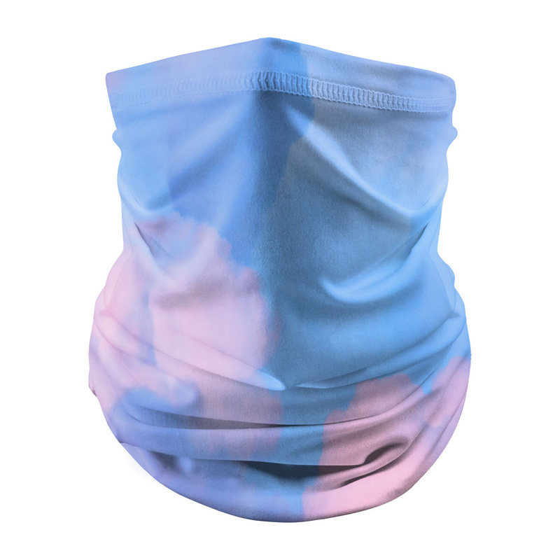 

gradient pattern printing magic scarf 5 pieces per pack, comfortable fashionable riding sun-proof sweat-absorbing, high elastic, Blue;gray