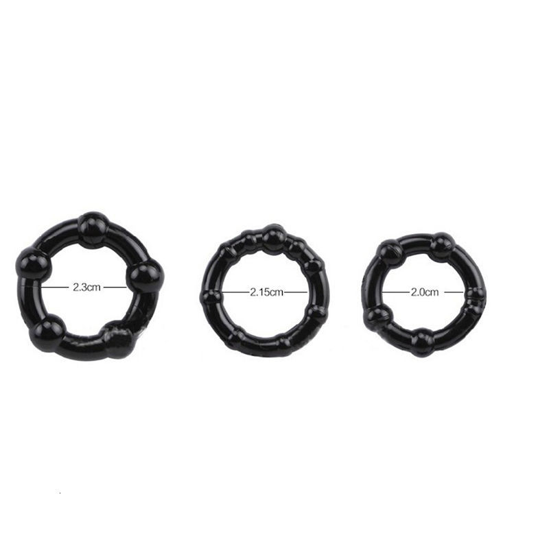 Love Ring 3 Pcs/Pack Male Flexible Stay Donuts Cock s Silicone Time Delay s Adult Products-image-713252847