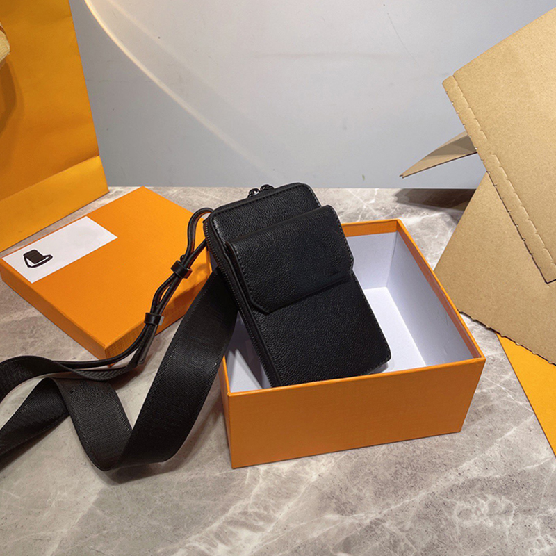 Designer Sacs à bandoulière de haute qualité Hommes Black Phone Bag Fashion 2022 Cross Body