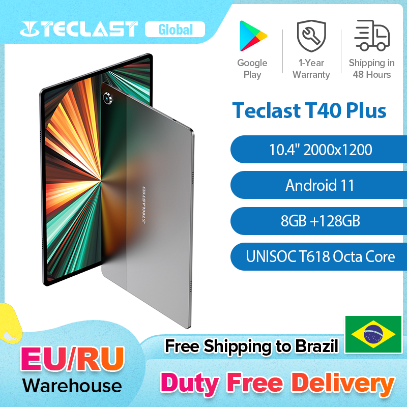 

teclast t40 plus 10.4 inch tablet 2000x1200 ips 8gb ram 128gb rom android 11 unisoc t618 octa core 4g network tablets pc type-c