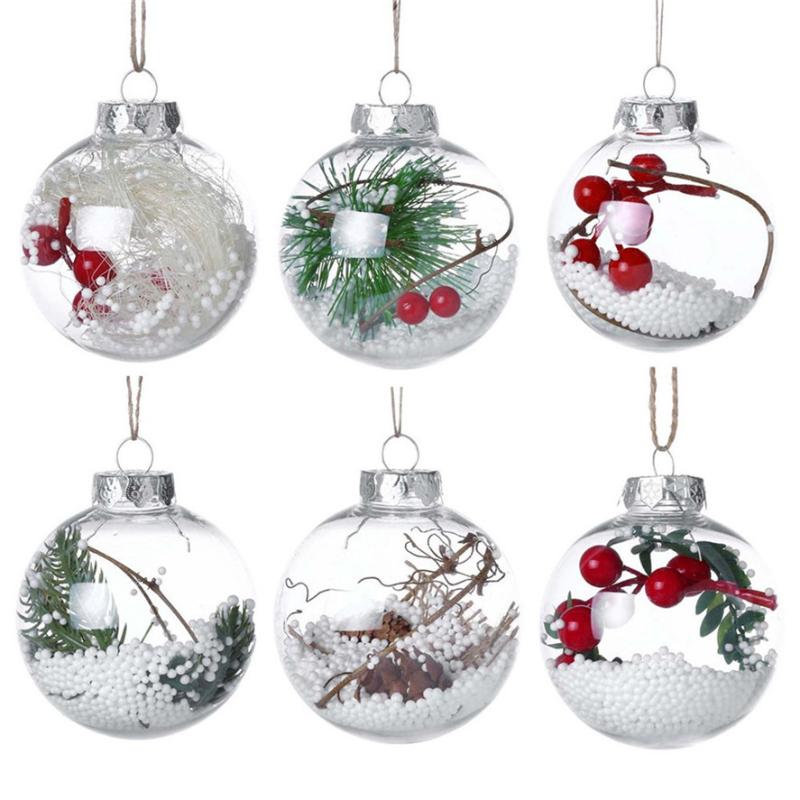 

Party Decoration Christmas Tree Decor Ball 8cm 6PCS Home Pendant Hanging Ornament 1021#30