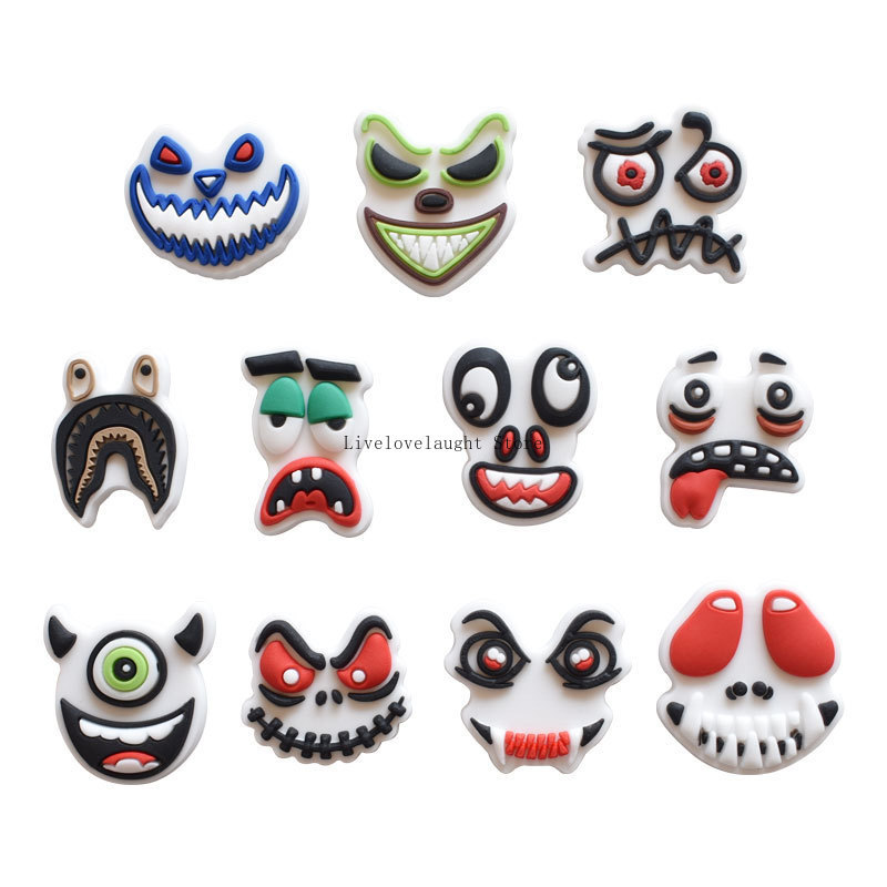 

Wholesale Cartoon Monster Soft Pvc Croc Shoe Charm Accessories Decoration Buckcle for Clog Bracelet Wristband Party Gift Favors