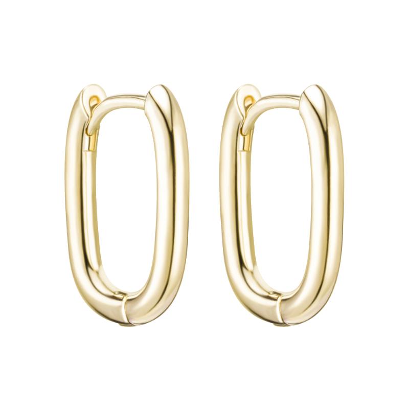 

Hoop & Huggie Geometric Rectangle Earrings For Women Female Gold Silvery Simple Fashion Jewelry Boucle Oreille Femme Gift 2021