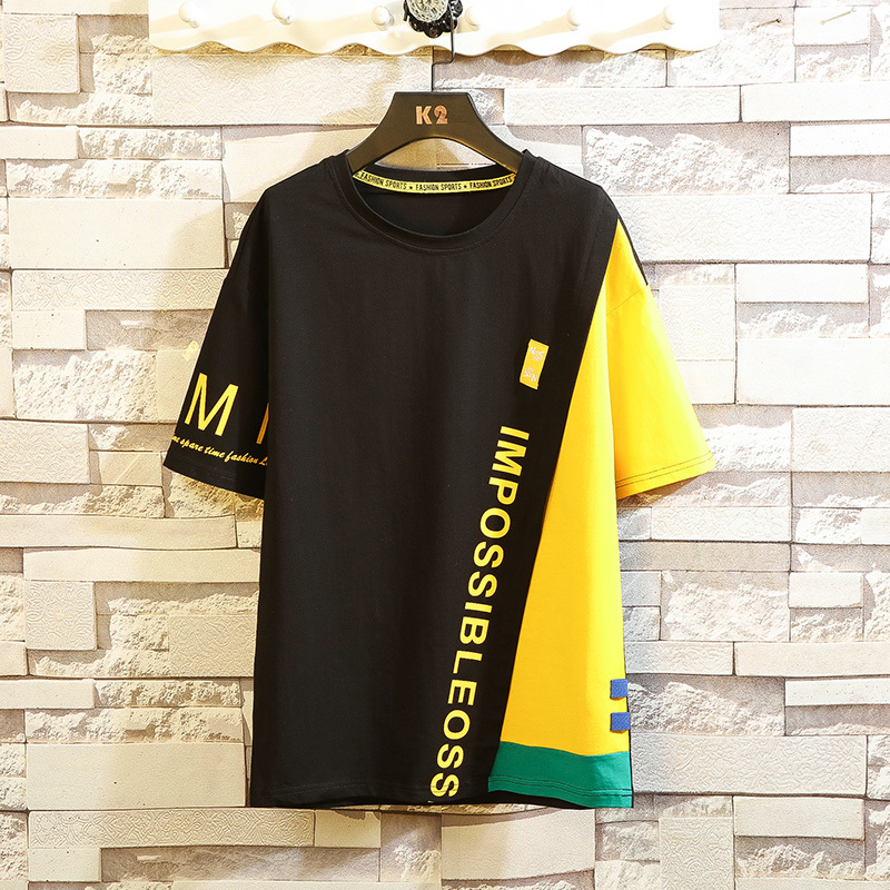 

2021 Summer Short Sleeve Hip Hop t Shirt Man Fashion Cotton New Harajuku T-shirt Male Casual Tshirt Streetwear Tops Tee Wdxr, Black