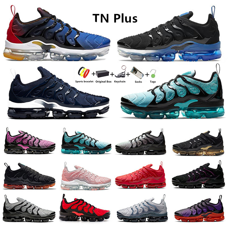 

with box Black royal tn Plus se Mens running shoes tns Pure Platinum Bred Atlanta Triple white Cherry light bone men women trainers sports sneakers, Color#13