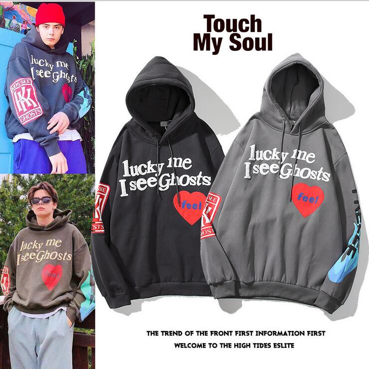 

Kanye 21ss Mens Designer Hoodie Stylist Couple Pullover Letters Sport Fitness rock roll essentials High Quality 2 Colors Spring and Autumn Casual -2XL, Gray