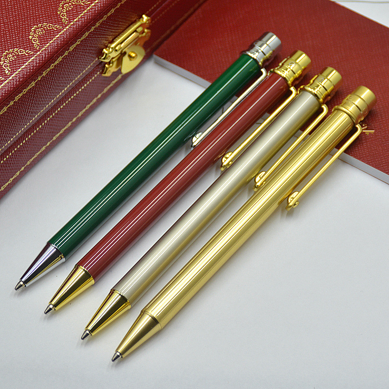 

Luxury full metal thin barrel pen Stationery Office School exquisite refill gift Ballpoint Pens with cute design, As picture