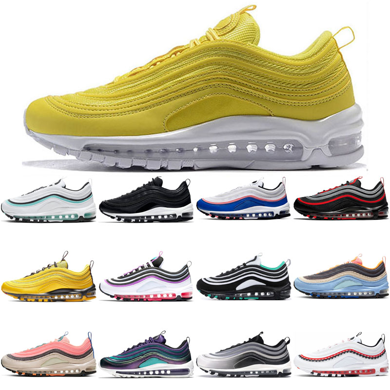 new classic running shoes mens womens 97 Mustard nd space purple Neon Seoul Newspaper Nintendo Red Leopard Sliver Bullet Steelers trainers sneakers
