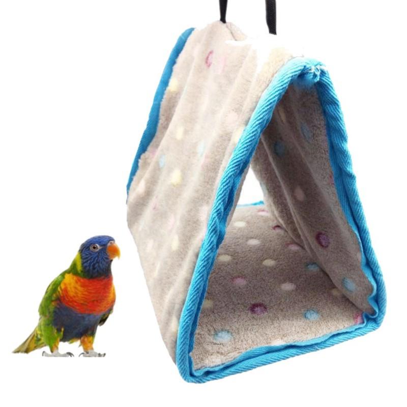 

Bird Parrot Winter Nest Warm Suspended Hut Plush Hammock Hanging Snuggle Cave Happy Hideaway Cages