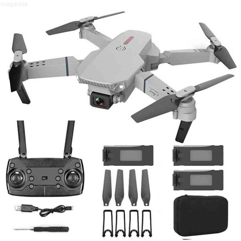 

E88 pro, 4K, HD, dual cameras, visual positioning, 1080p, WiFi, FPV, height protection, toys, 4k gray 1 battery