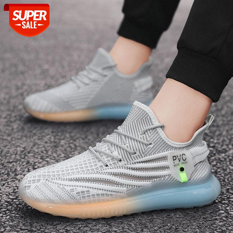 

men's shoes summer fashion luminous bottom popcorn transparent casual sports trendy #vm11