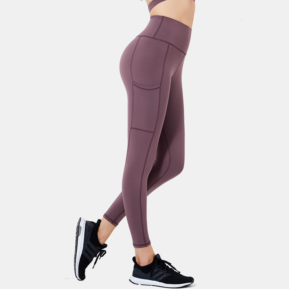 

2021 Women's Push-up Gym Sexy Tights Belly Control Sport Yoga High Waist Legging Fitness Running Pants As0h, Mei purple.