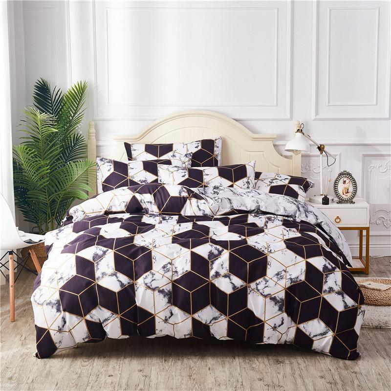 

Bedding Sets Marble Bed Covers Set Duvet Cover With Pillowcases Adult Girl Boy Bedclothes Comforter Home Decor 61125, 2tj-61125-001