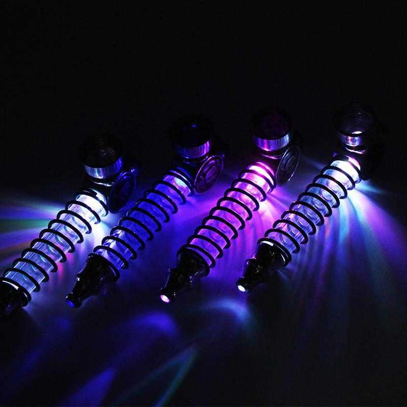 Luminous Bong Glowing Glass Pipe Popular Metal Light Smoking Pipes Mini Tobacco Cigarettes Pipes Men Colorful Portable hand Pipes