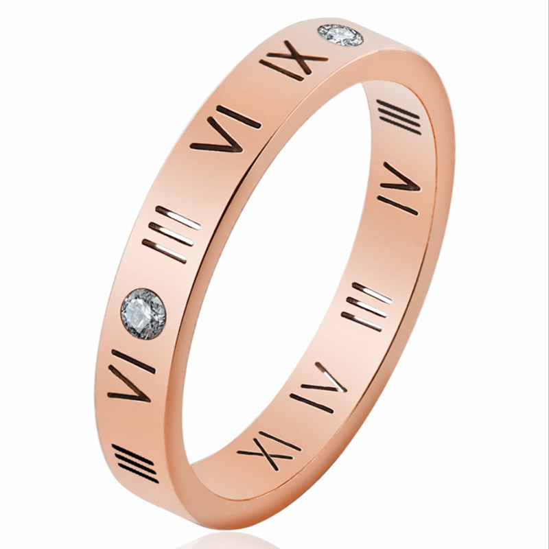 

2021 gold ring design for men luxury jewellery women stainless steel hollowed out roman numeral lover party engagement mens designer rings womens jewelry