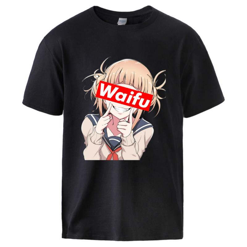 

Men's T-Shirts Japan Anime Waifu Mens Tshirt Summer Short Sleeve Sportswear Tee 2021 Male High Quality 100% Cotton Top Kawaii Print T Shirt, White 6