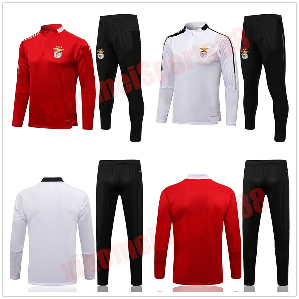 

New 21 22 Benfica PIZZI soccer training suit jerseys SEFEROVIC WALDSCHMIDT EVERTON RAFA DARWIN G.RAMOS 2021 2022 Long sleeve Jogging Football tracksuit, As shown in illustration