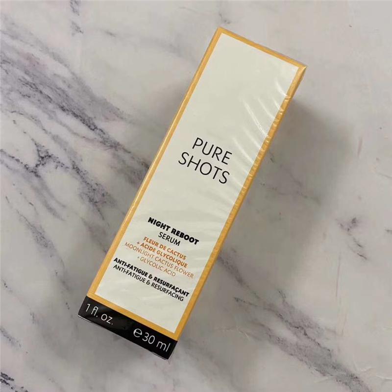 Famous Brand PURE SHOTS night reboot Serum 30ml moonlight cactus flower essence-image-702044668