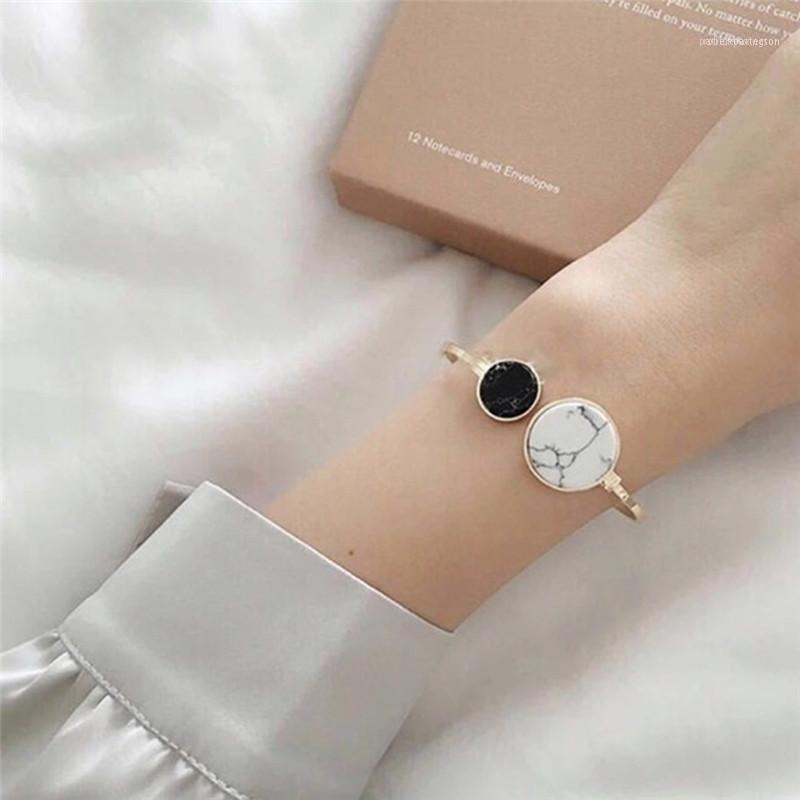 

Bangle Imixlot Double Marble Asymmetrical Round Gold Silver Color Wrist Bracelet 4 Styles Jewellery For Women Female Anklet1