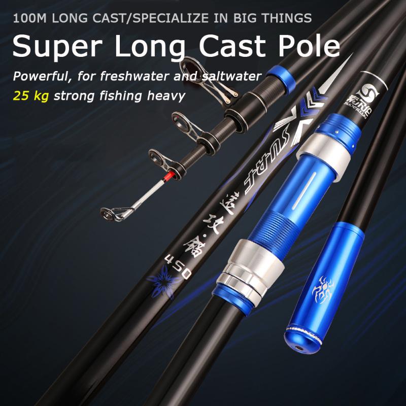 

2.4M 2.7M 3.0M 3.6M 3.9M 4.2M 4.5M 5.4M Long Cast Rock Fishing Rod M Power Luminous Tip Spinning Surf Trolling Rods