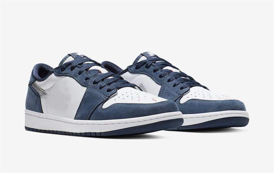

Top Quality 1 Low Midnight Navy Basketball Shoes Mens White Ember Glow Metallic Silver Jumpman 1s Designer Sports Sneakers Ship With