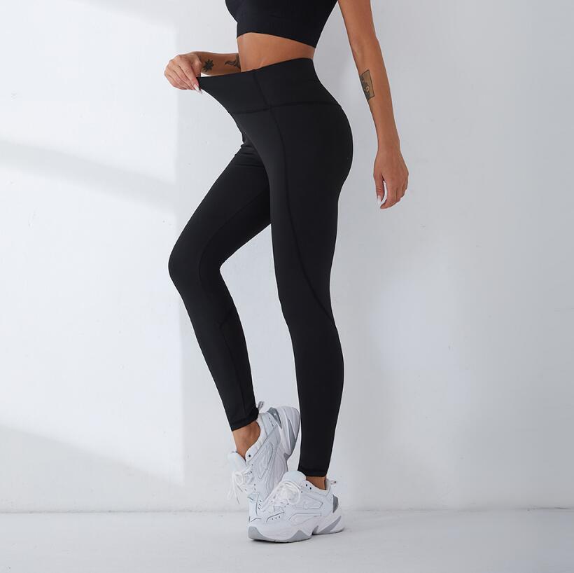 

2021 Yoga Outfits Stretch women' leggings foreign trade high waist sports pants Europe and America fitness pants women