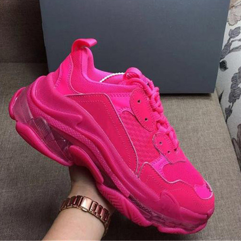 

TOP Quality Crystal Bottoms Paris 17 FW Triple s Mens Casual Shoes Designer Fashion Vingate Multi-Color Platform Chaussures Men Women Sneakers Trainers Dad Shoe