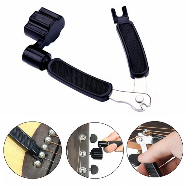 

Multi-Function Pinces Guitar String Cutter Winder and Bridge Pin Puller Designed to Fit Most Guitars Repair Gadget Tools
